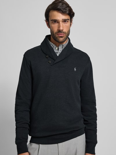 Polo Ralph Lauren Shirt met lange mouwen en opstaande kraag Zwart - 3