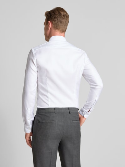 Jake*s Super Slim Fit Businesshemd aus Popeline Weiss 5