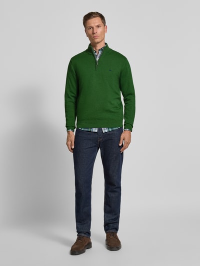 Fynch-Hatton Gebreide pullover met schipperskraag Groen - 1