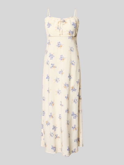 Produktfoto, Schmales Freizeitkleid aus reiner Viskose Modell 'NELLY' von Only mit Allover-Muster, Midi-Länge, Popeline-Textur und Spaghettiträgern