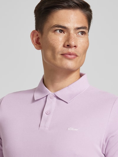 s.Oliver RED LABEL Poloshirt met labelstitching Helder paars - 3