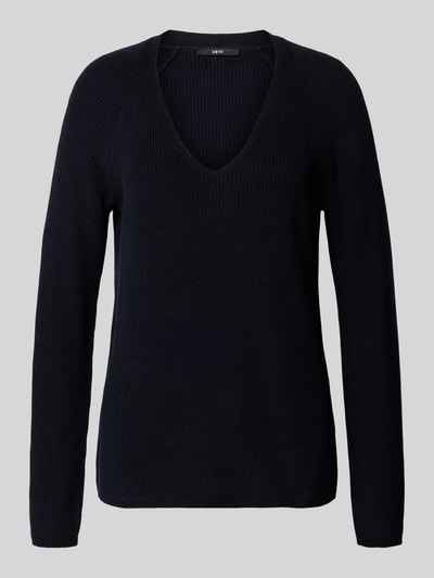 Zero Strickpullover mit V-Ausschnitt Marine 2