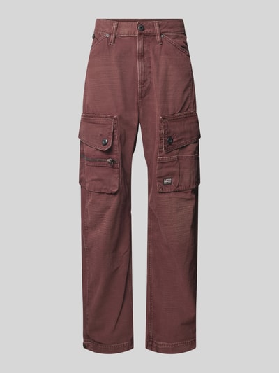 G-Star Raw Loose fit cargobroek met labelpatch, model 'Utility' Roestrood - 2