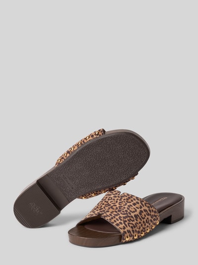 Tamaris Pantoletten mit Innensohle aus Leder Beige 4