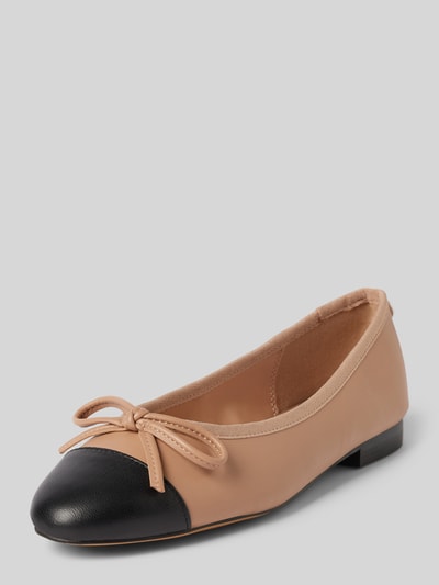 Steve Madden Lederballerinas mit Schleifen-Detail Modell 'ELLISON' Beige 1