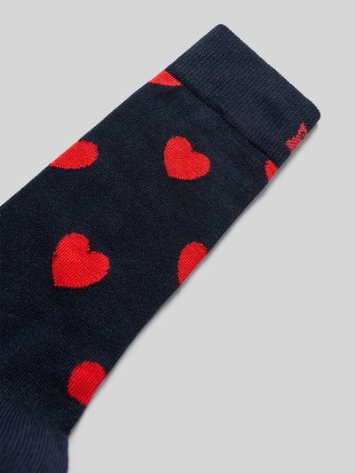 Produktfoto, Socken mit Allover-Motiv-Print von Happy Socks z mieszanki bawełny, prążkowane ściągacze, nadruk z motywem na całej powierzchni, detal z logo