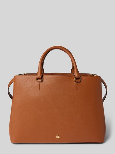 Lauren Ralph Lauren Handtasche aus Leder mit kurzen Tragegriffen Modell 'HANNA' Cognac 2