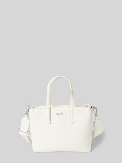 CK Calvin Klein Tote Bag mit Label-Applikation Modell 'CK MUST' Offwhite 2