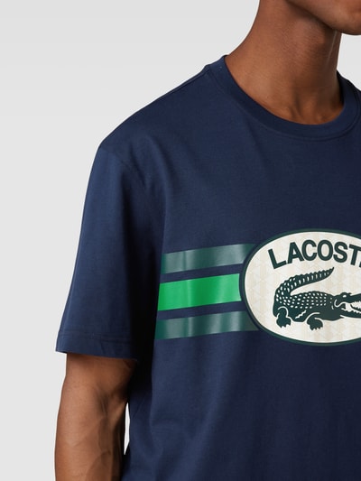 Lacoste T-Shirt mit Label-Print Dunkelblau 3