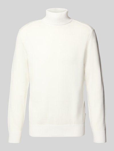 Tom Tailor Denim Regular Fit Rollkragenpullover aus reiner Baumwolle Offwhite 2