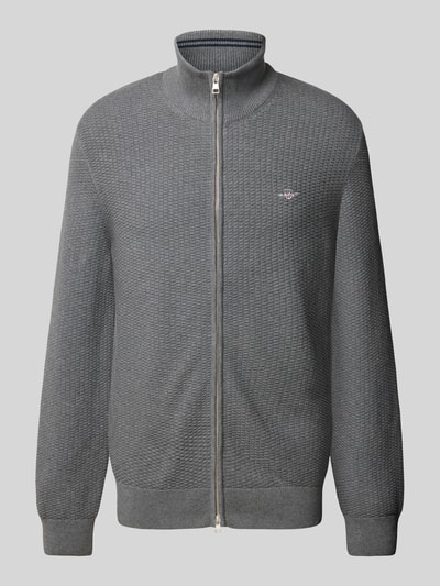 Gant Cardigan met structuurmotief Donkergrijs gemêleerd - 2