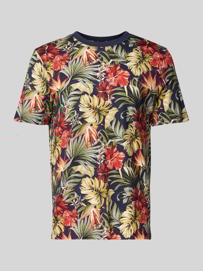 MCNEAL T-Shirt im Allover-Look mit Rundhalsausschnitt Dunkelblau 2