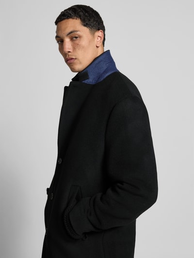 Filippa K Mantel mit Knopfleiste Black 3