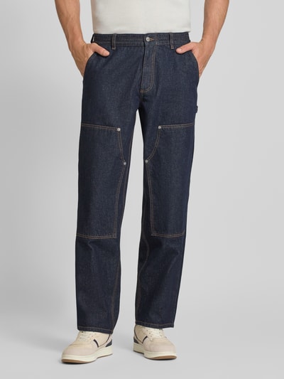 Forét Relaxed Fit Jeans mit Ziernähten Modell 'CLAY' Dunkelblau 4