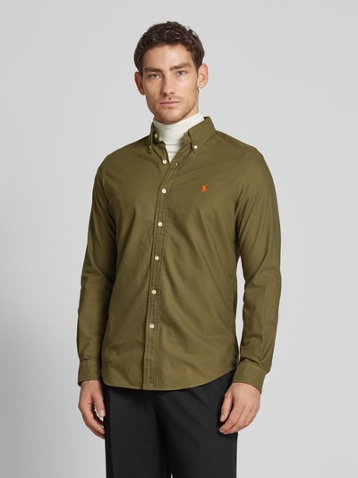 Polo Ralph Lauren Custom Fit Freizeithemd mit Button-Down-Kragen Khaki 4