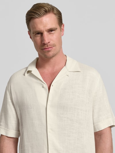 Antony Morato Regular Fit Freizeithemd mit Reverskragen Modell 'Honolulu' Ecru 3