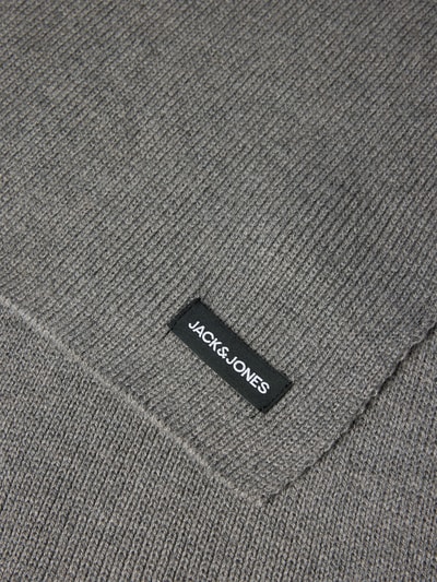 Jack & Jones Schal mit Label-Detail Modell 'DNA' Mittelgrau Melange 2