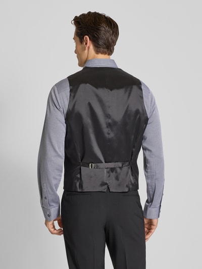 BOSS Kamizelka garniturowa o kroju regular fit z mieszanki żywej wełny Czarny 5