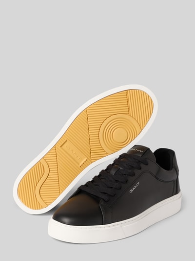 Productfoto, Sneaker uit echt leer model 'Julien' van Gant, afgeronde pasvorm, logoprint, vetersluiting, geprofileerde zool, zwart-wit-geel