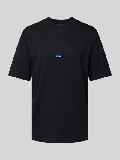 Hugo Blue T-shirt met labelpatch, model 'Nieros' Zwart - 2