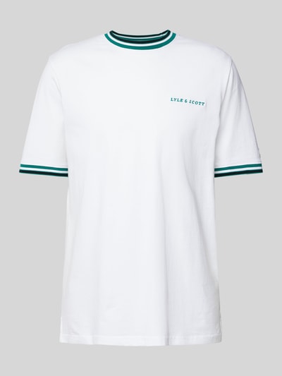 Lyle & Scott T-shirt z wyhaftowanym logo Biały 2