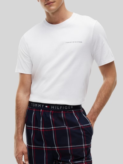 Tommy Hilfiger Regular Fit Pyjama aus reiner Baumwolle mit Gummibund Marine 3