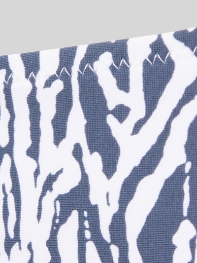 Produktfoto, figi bikini Bikini-Slip mit Label-Detail Modell 'Nerissa' von Barts, mieszanka materiałów z dodatkiem streczu, detal z logo, motyw w białe i granatowe wzory