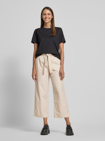 comma Straight leg stoffen broek met verkort model Zand - 1