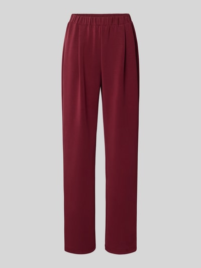 Produktfoto, Regular Fit Sweathose aus Modal-Mix Modell 'TENNY' von Selected in Dunkelrot, glatte Oberfläche, lockere Passform, Damen Sweathose