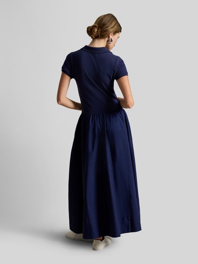 Polo Ralph Lauren Sukienka casualowa z mieszanki bawełny z kołnierzykiem polo Granatowy 5