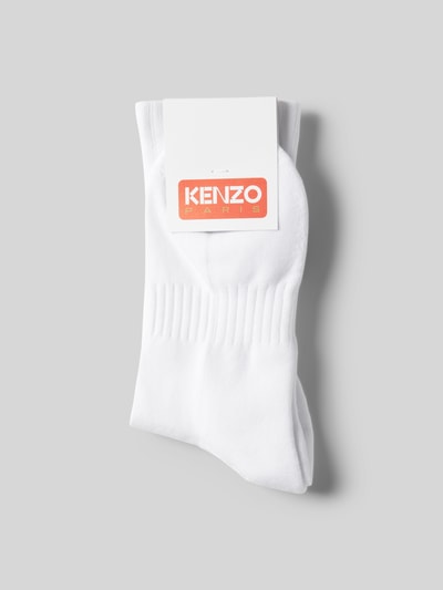 Kenzo Socken mit Label-Print Weiss 3