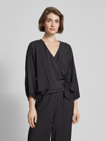 MSCH Copenhagen Blouse in kreuklook, model 'Audia' Zwart - 4