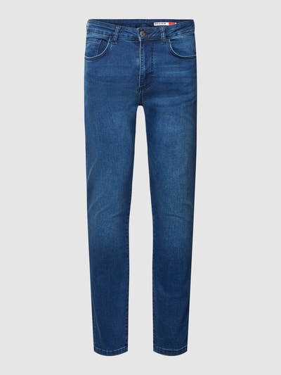 REVIEW Skinny fit jeans met knoop- en ritssluiting Donkerblauw - 2