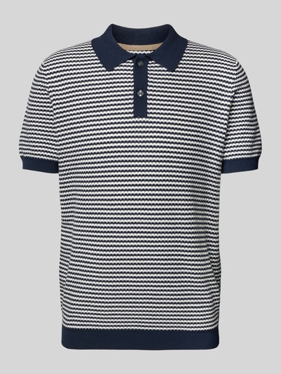 Christian Berg Men Poloshirt mit kurzer Knopfleiste Marine 2