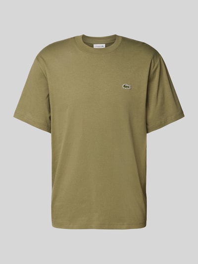 Lacoste T-shirt z naszywką z logo Oliwkowy 2