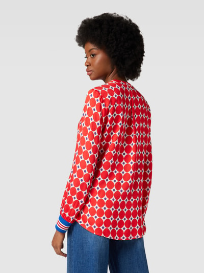 Emily Van den Bergh Blouse van viscose met all-over motief Rood - 5