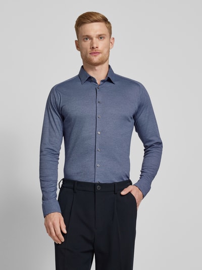 Desoto Slim fit zakelijk overhemd met kentkraag Oceaanblauw - 4