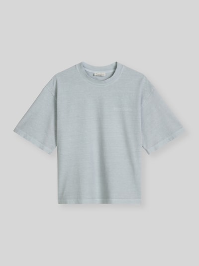 Produktfoto, Boxy Fit T-Shirt aus reiner Baumwolle von Marc O'Polo, damski t-shirt, efekt: jednolity kolor, pudełkowy krój, z napisem z logo, okrągły dekolt, krótki rękaw, 100% bawełna