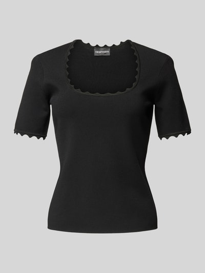 Emporio Armani T-Shirt mit Square-Neck-Ausschnitt Black 2