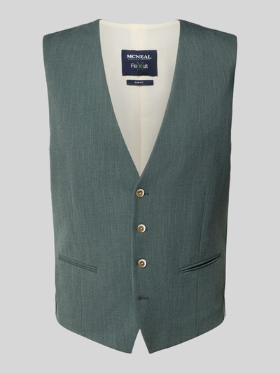 MCNEAL Slim Fit Weste mit Kleinstruktur Lind 2