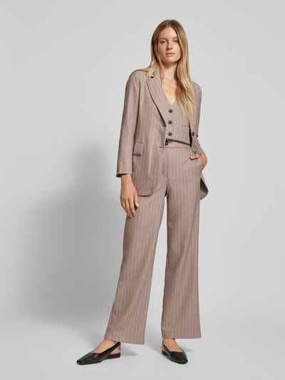 Be Pure Dutch Wide leg stoffen broek met steekzakken opzij Taupe - 1