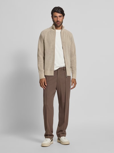 JAKE*S STUDIO MEN Gebreid vest met opstaande kraag Beige - 1