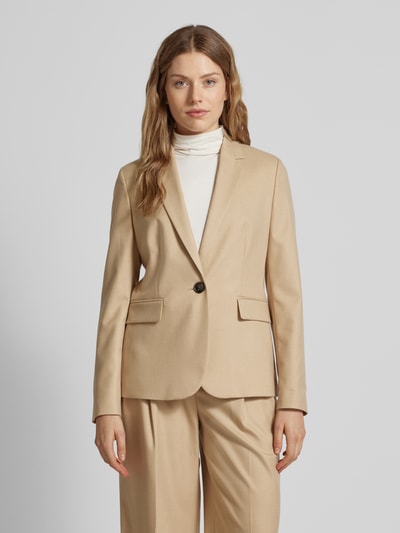 Christian Berg Woman Selection Regular fit blazer met reverskraag Camel - 4