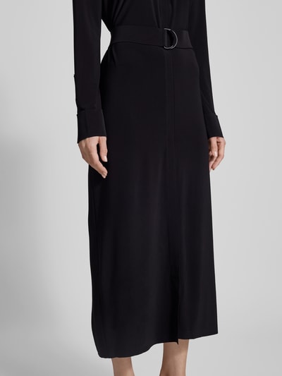 Norma Kamali Maxikleid mit Hemdblusenkragen Black 3