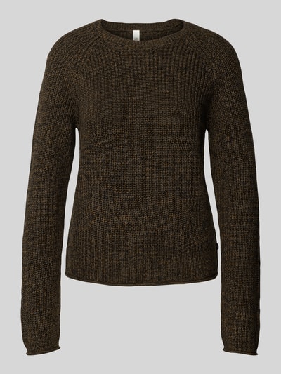 QS Gebreide pullover met raglanmouwen Middenbruin - 2