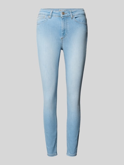 Produktfoto, Skinny Fit Jeans aus Baumwoll-Mix Modell 'BLUSH' von ONLY in hellblauer Denim-Optik mit 5-Pocket-Design, Knopf und verdecktem Reißverschluss