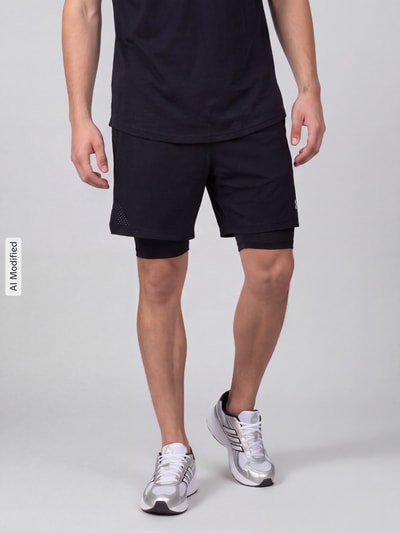 Under Armour Relaxed Fit Sportshorts im Double-Layer-Look Black 4