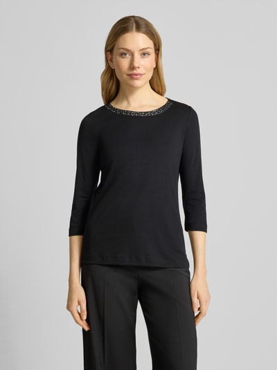 Christian Berg Woman T-Shirt mit Ziersteinbesatz und 3/4-Arm Black 4
