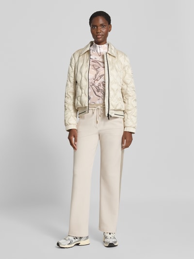 Marc Cain Slim Fit Longsleeve im semitransparentem Design Offwhite 1