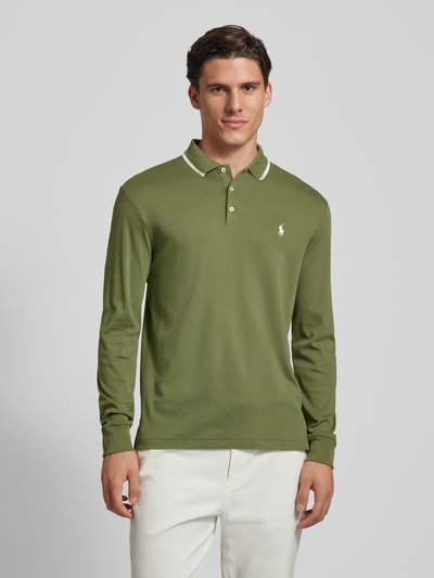 Polo Ralph Lauren Slim Fit Poloshirt mit Logo-Stitching Oliv 4